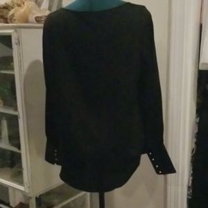 Anne Taylor Blouse with Pearl Buttons at Wrist